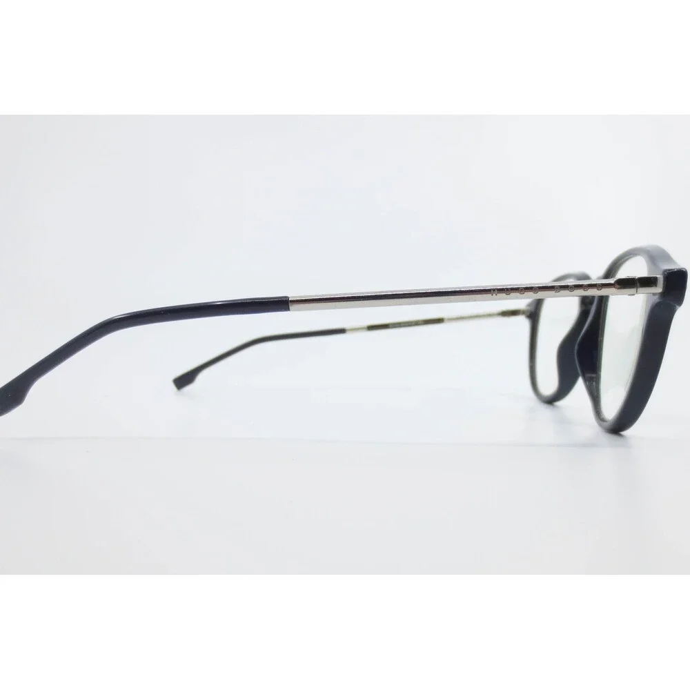 Hugo Boss BOSS 0932 PJP Round Blue Silver Eyeglasses Frames 140mm Mens Womens
